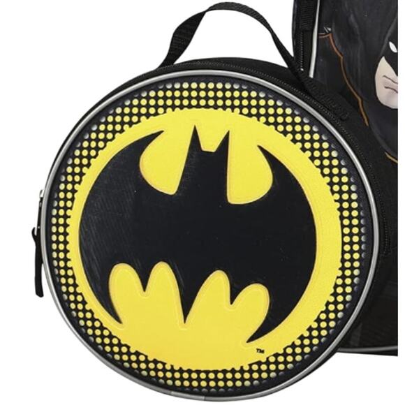 DC Comic Book Batman Lunch Box Black & Yellow Insulated Durable School Lunch Bag - Picture 1 of 9